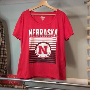 Nebraska Cornhuskers Women's Short Sleeved Tee Size 2XL